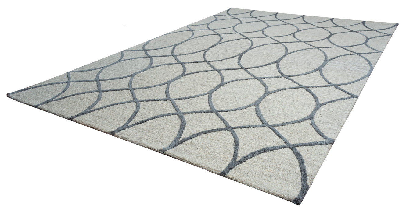 Rizzy Home Caterine CE9482 Khaki Trellis Area Rug