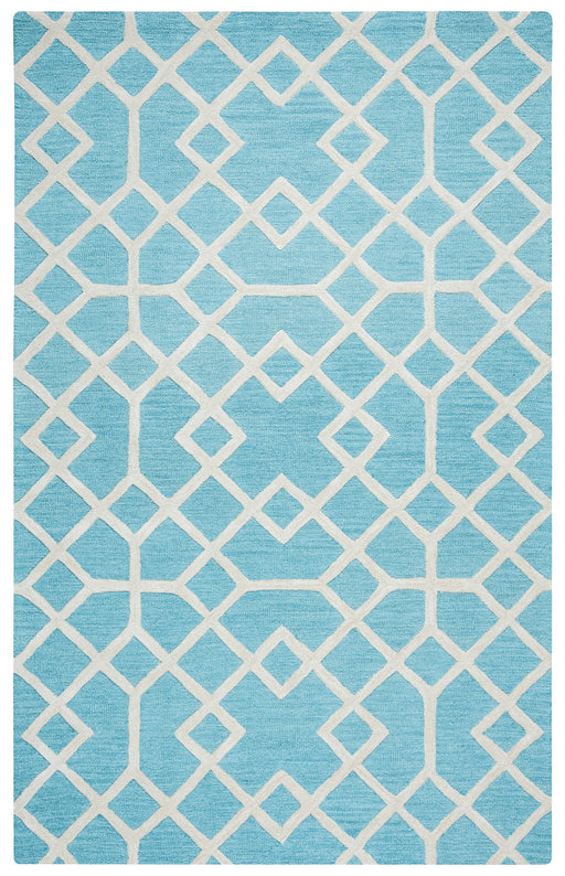 Rizzy Home Caterine CE9487 Blue Trellis Area Rug