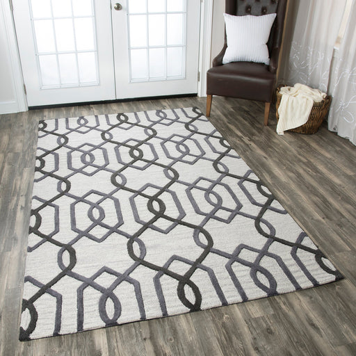 Rizzy Home Caterine CE9526 Gray Trellis Area Rug