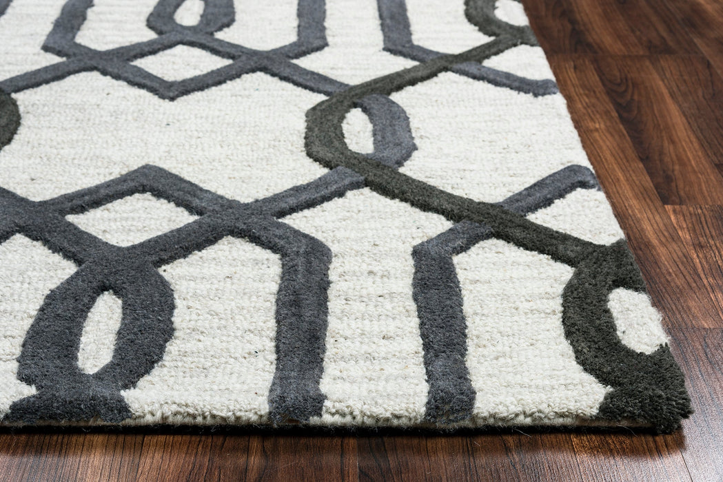 Rizzy Home Caterine CE9526 Gray Trellis Area Rug