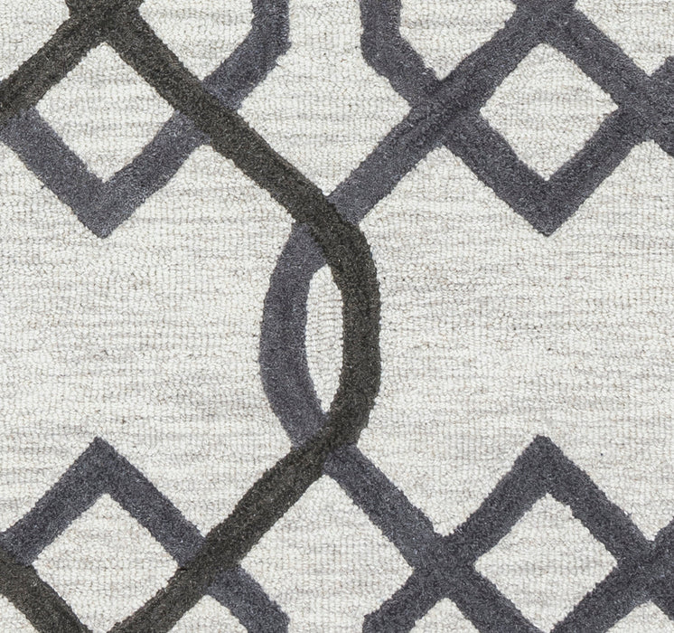 Rizzy Home Caterine CE9526 Gray Trellis Area Rug