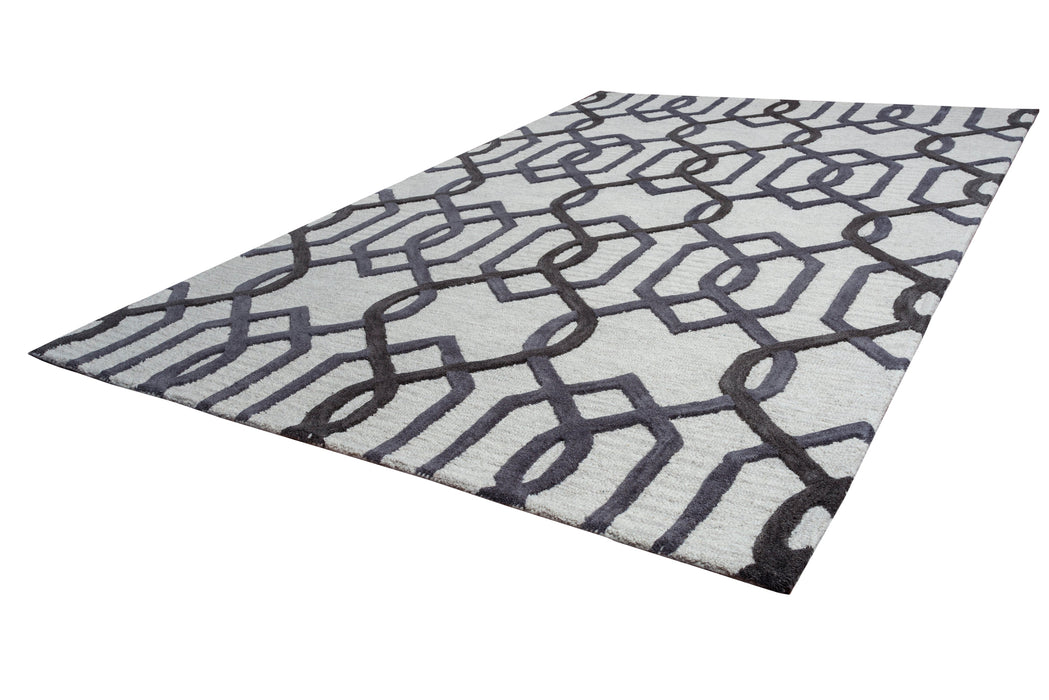 Rizzy Home Caterine CE9526 Gray Trellis Area Rug