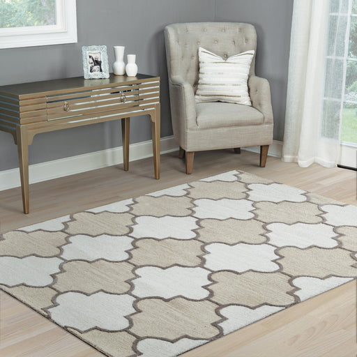Rizzy Home Caterine CE9533 Ivory Trellis Area Rug