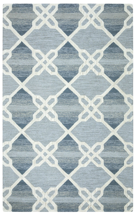 Rizzy Home Caterine CE9605 Blue Trellis Area Rug