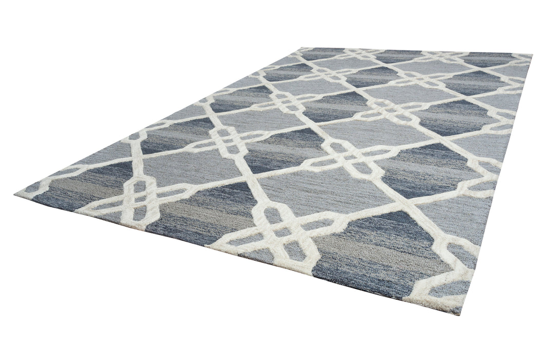 Rizzy Home Caterine CE9605 Blue Trellis Area Rug