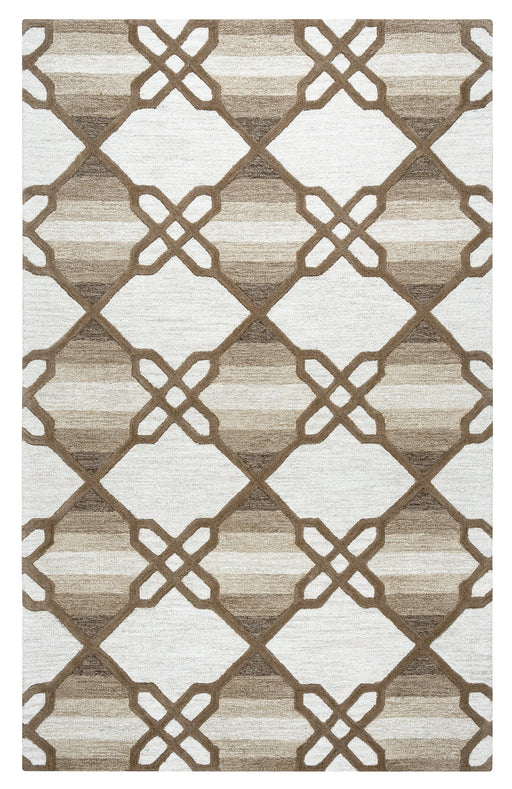 Rizzy Home Caterine CE9721 Khaki Trellis Area Rug