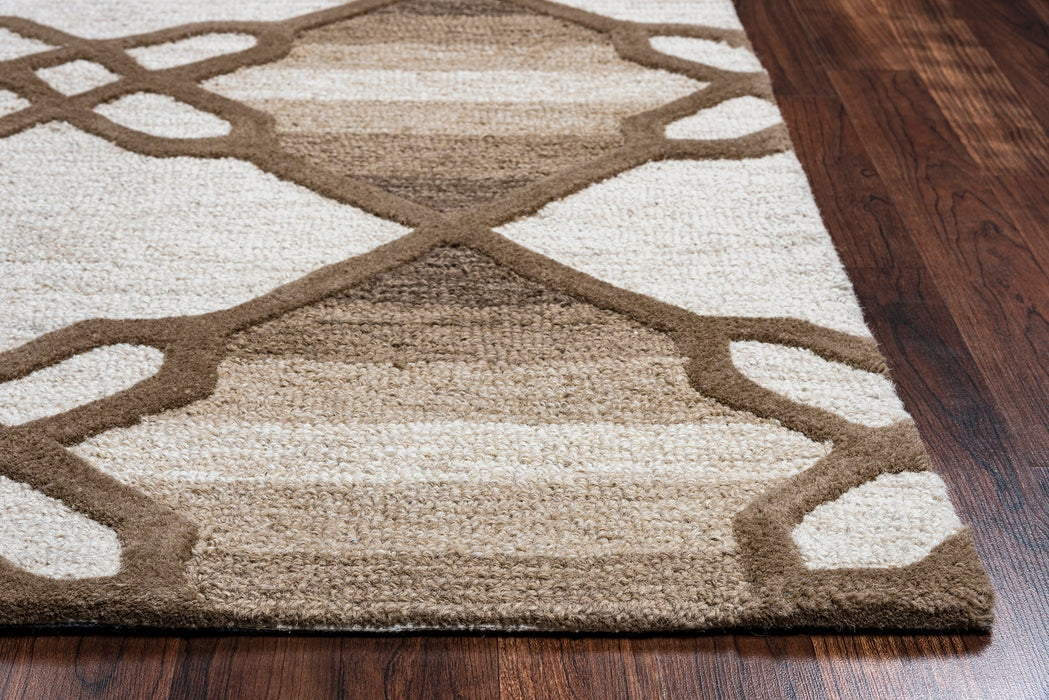 Rizzy Home Caterine CE9721 Khaki Trellis Area Rug