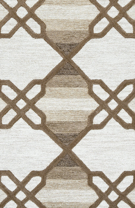 Rizzy Home Caterine CE9721 Khaki Trellis Area Rug