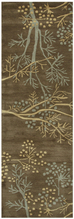 Rizzy Home Craft CF0812 Brown Floral Area Rug