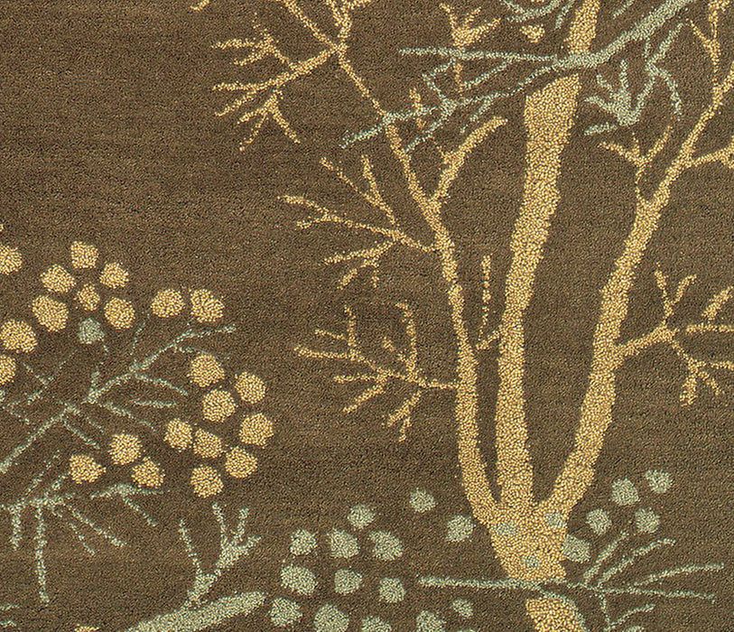 Rizzy Home Craft CF0812 Brown Floral Area Rug