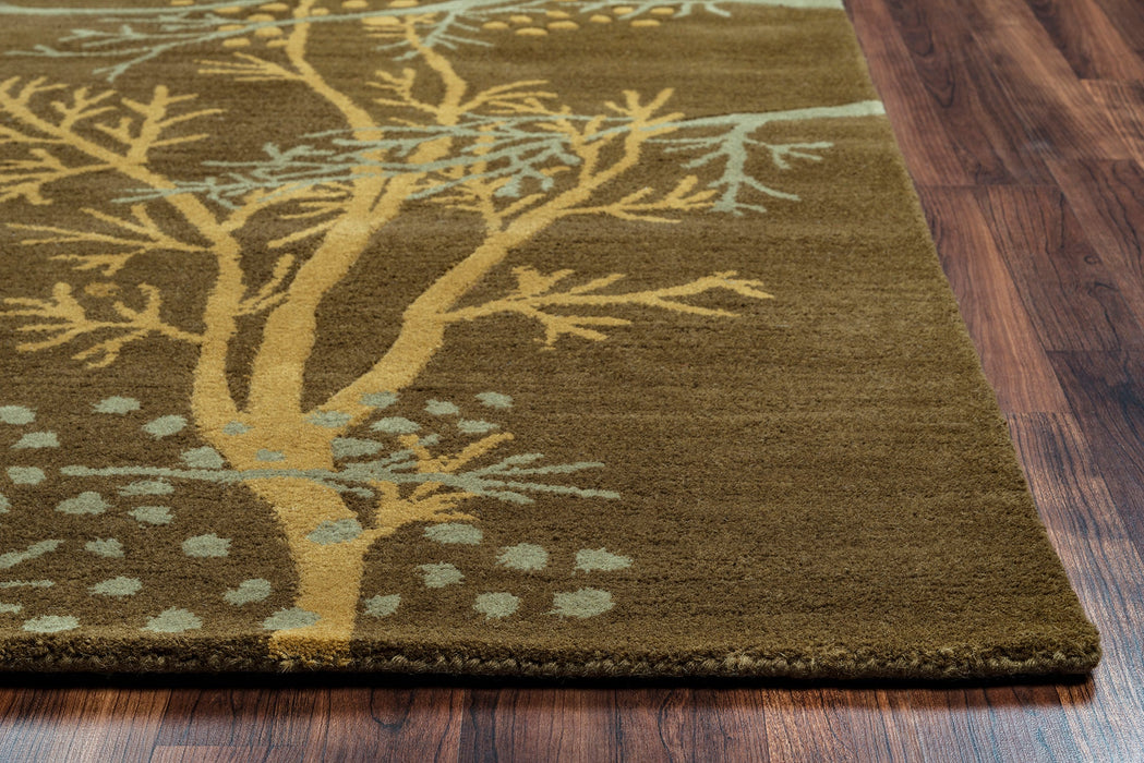 Rizzy Home Craft CF0812 Brown Floral Area Rug