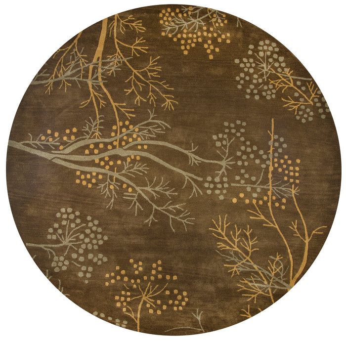 Rizzy Home Craft CF0812 Brown Floral Area Rug