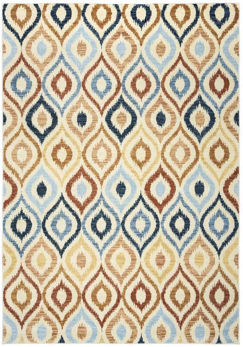 Rizzy Home Carrington CG4800 Ivory Trellis Area Rug