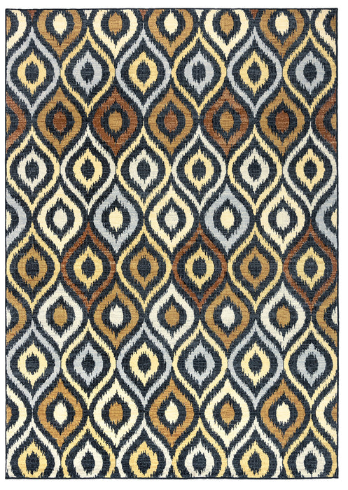 Rizzy Home Carrington CG4801 Black Trellis Area Rug