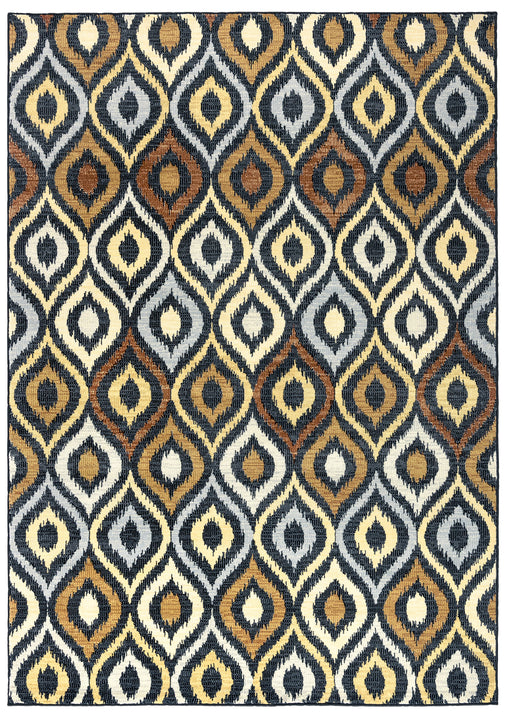Rizzy Home Carrington CG4801 Black Trellis Area Rug