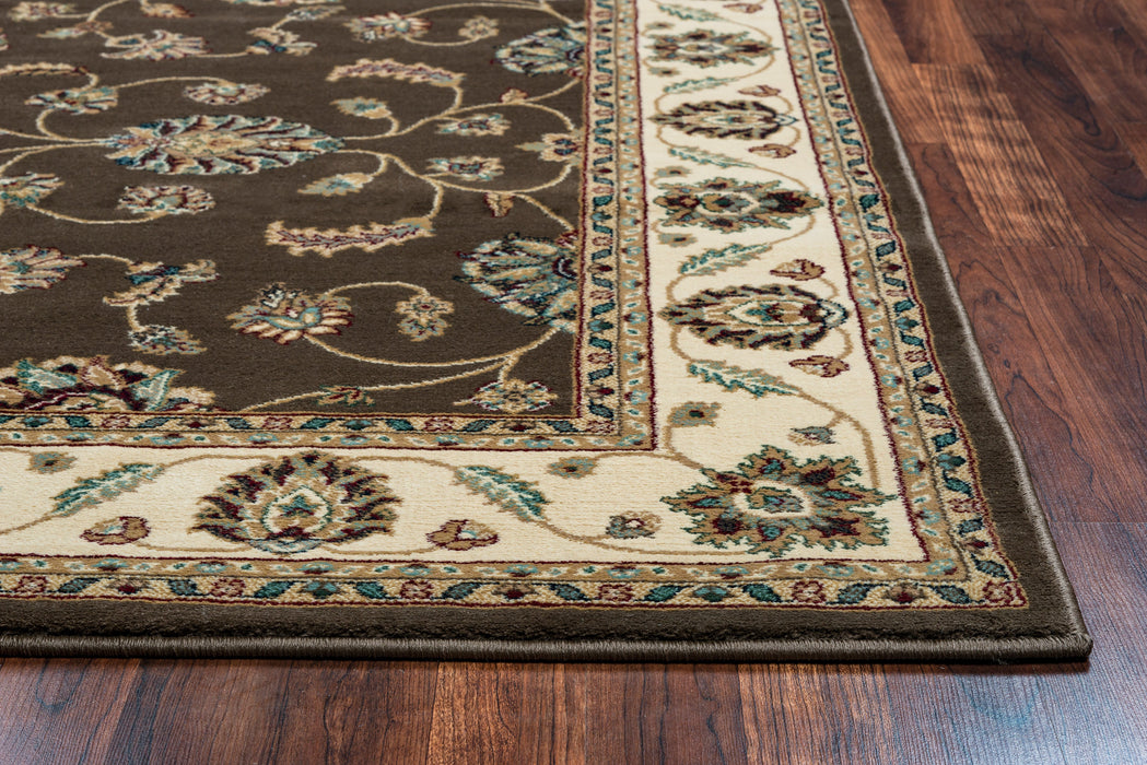 Rizzy Home Chateau CH4215 Brown Border Area Rug