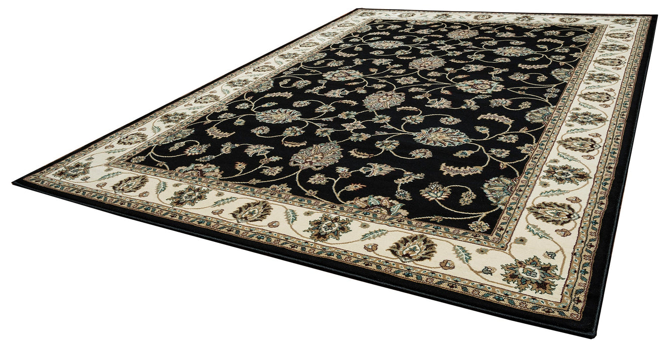 Rizzy Home Chateau CH4218 Black Border Area Rug