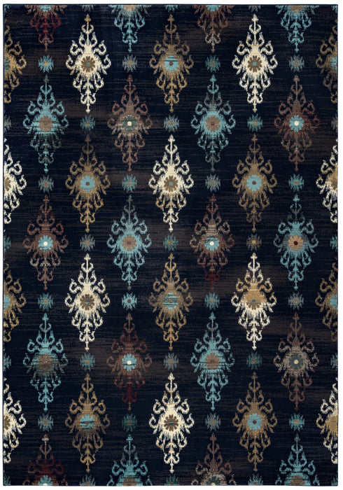 Rizzy Home Chateau CH4250 Black Ornamental Area Rug