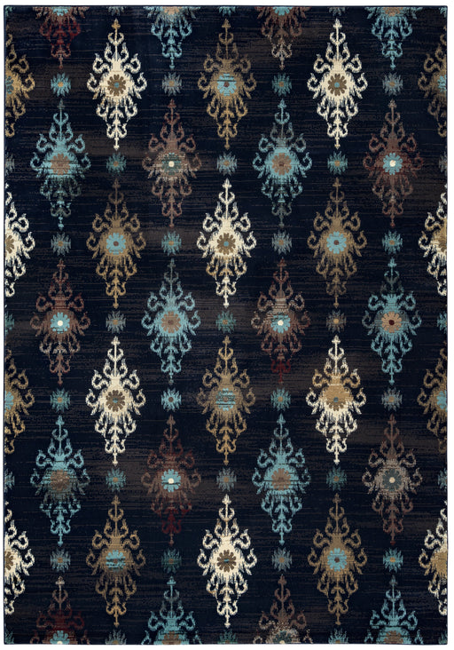 Rizzy Home Chateau CH4250 Black Ornamental Area Rug