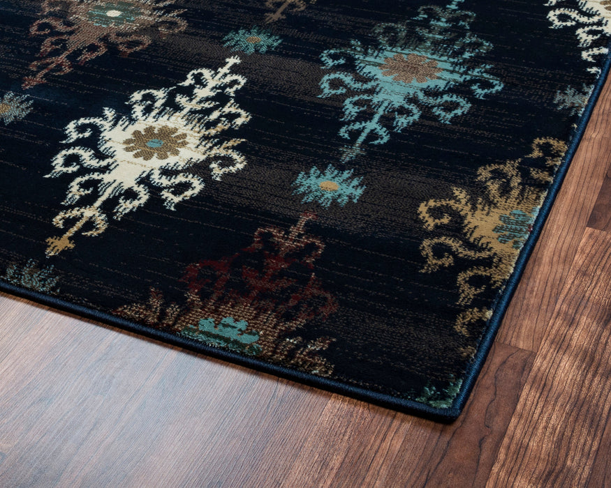 Rizzy Home Chateau CH4250 Black Ornamental Area Rug
