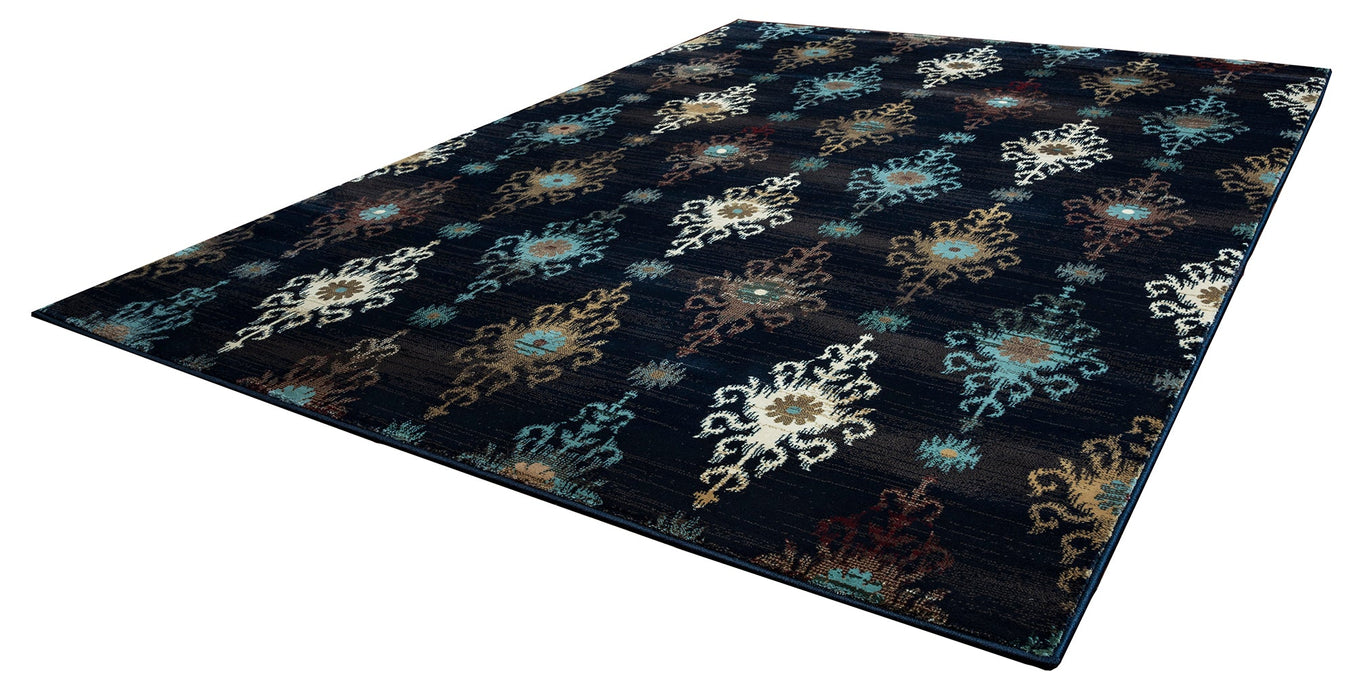 Rizzy Home Chateau CH4250 Black Ornamental Area Rug