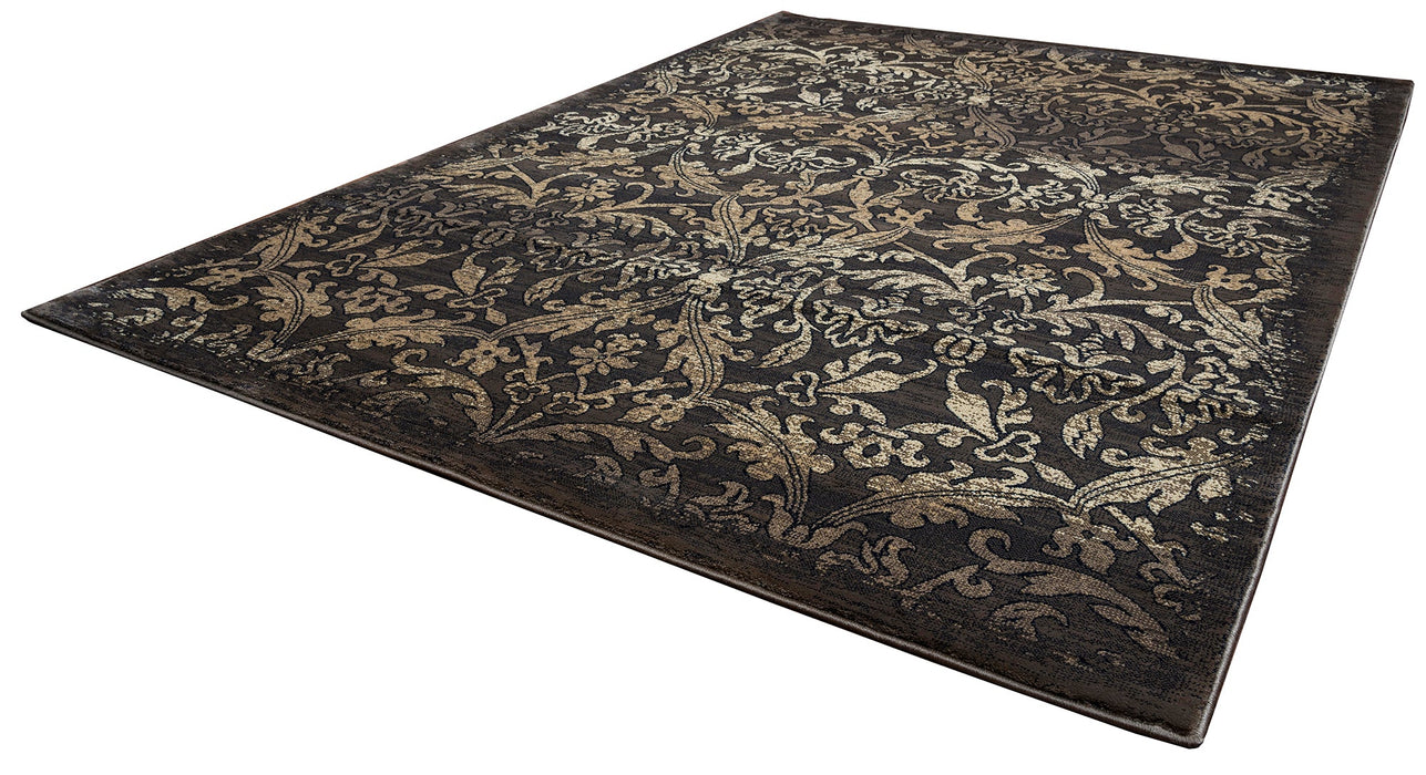 Rizzy Home Chateau CH4437 Black/Brown Ornamental Area Rug