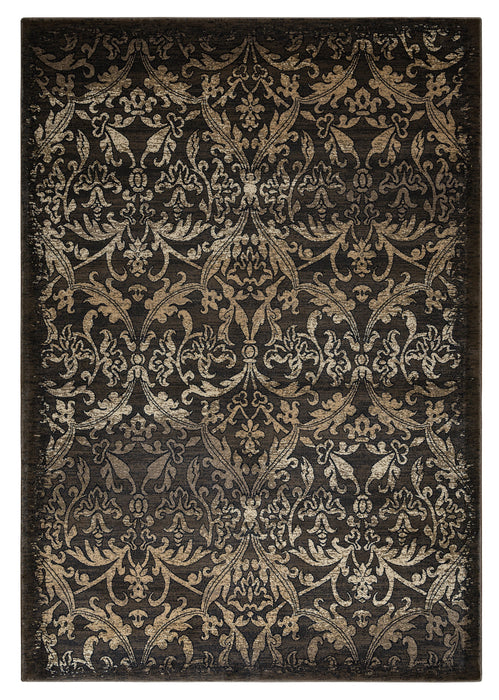 Rizzy Home Chateau CH4437 Black/Brown Ornamental Area Rug