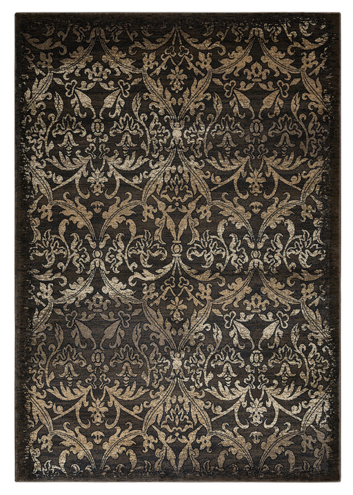 Rizzy Home Chateau CH4437 Black/Brown Ornamental Area Rug
