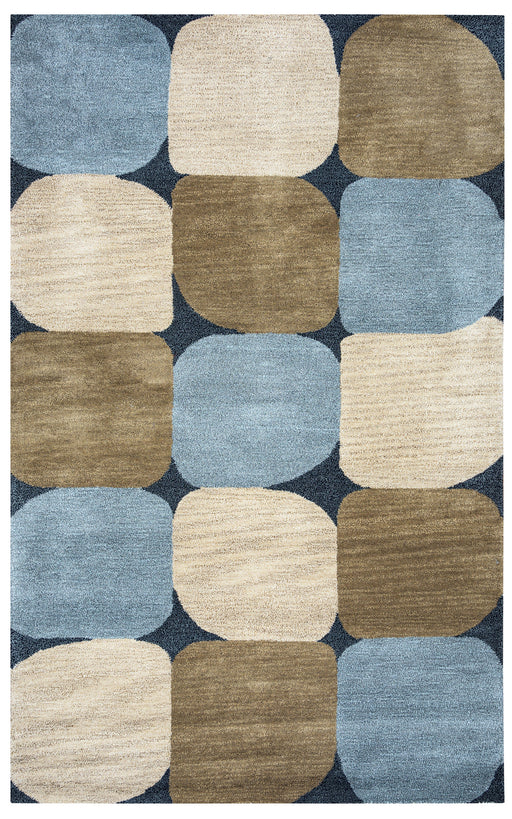 Rizzy Home Colours CL1675 Blue/Navy Abstract Area Rug