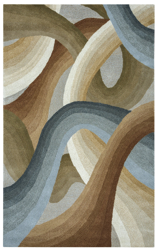 Rizzy Home Colours CL1679 Tan/Ivory/Brown Abstract Area Rug