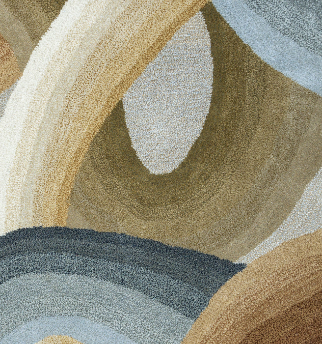 Rizzy Home Colours CL1679 Tan/Ivory/Brown Abstract Area Rug