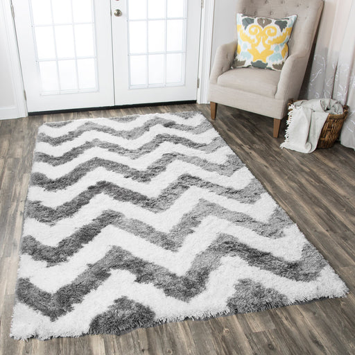 Rizzy Home Commons CO9536 Gray Chevron Area Rug