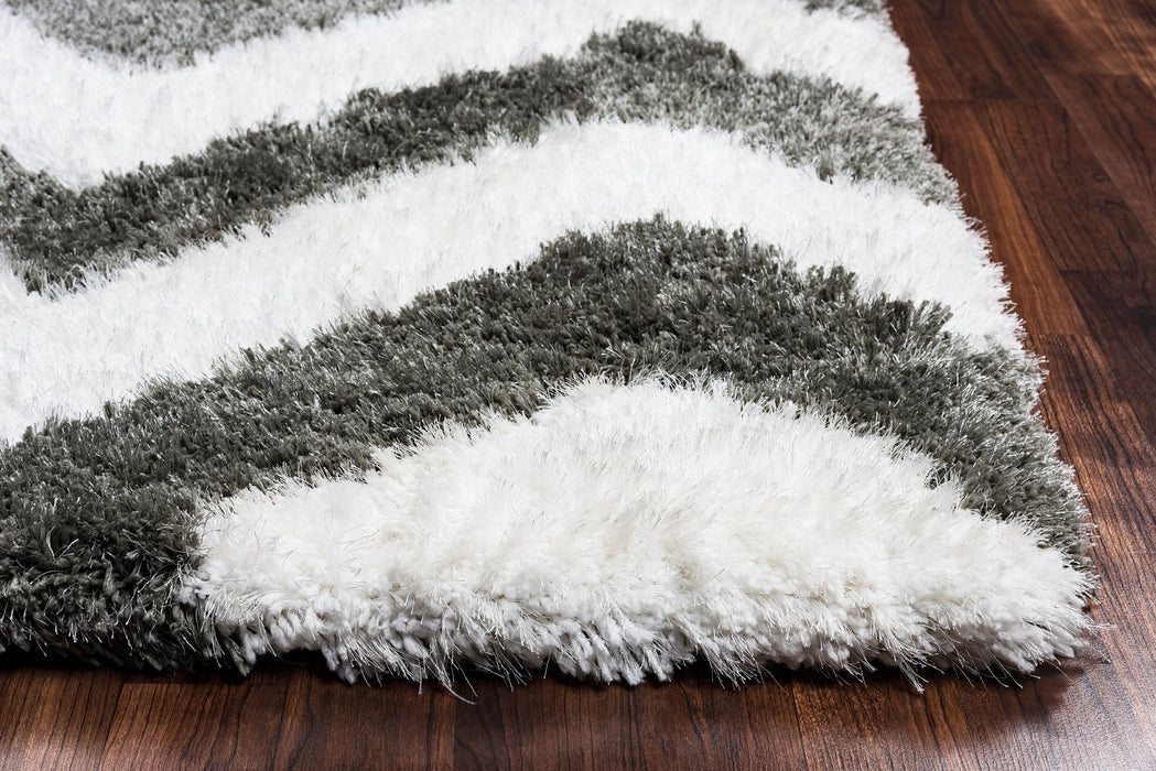 Rizzy Home Commons CO9536 Gray Chevron Area Rug