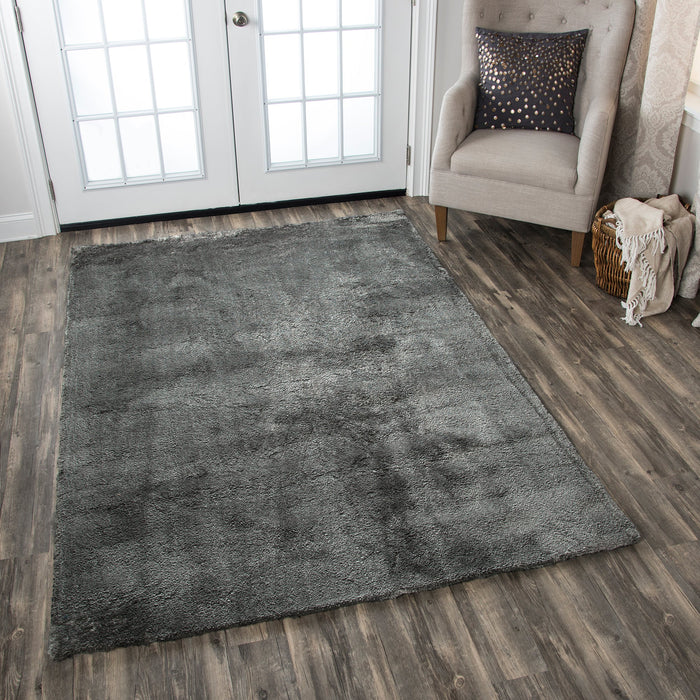 Rizzy Home Calgary CR690A Dark Gray Solid Area Rug