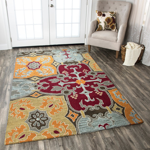 Rizzy Home Country CT1015 Multi-Colored Ornamental Area Rug