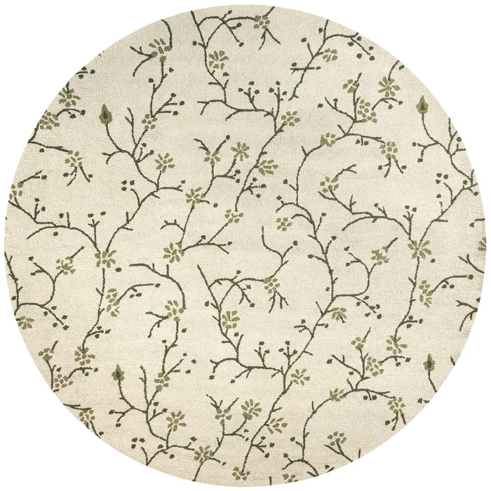Rizzy Home Country CT1634 Ivory Floral Area Rug