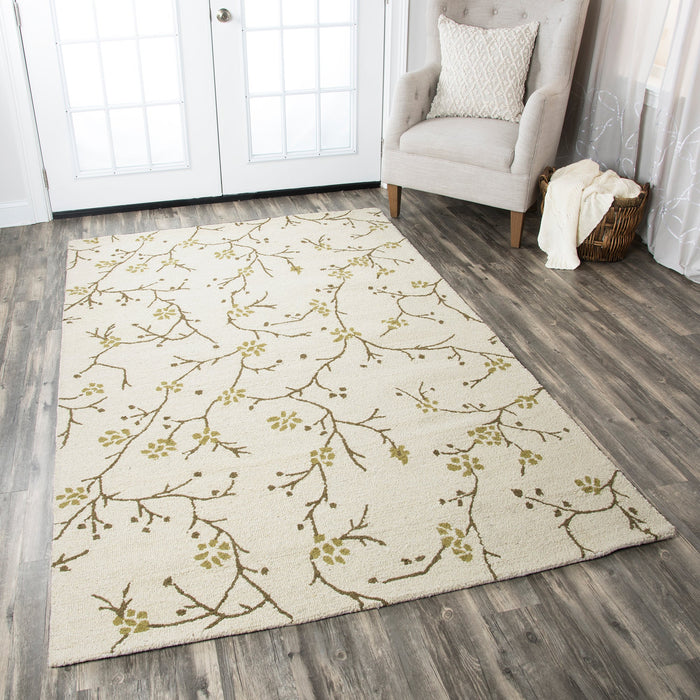 Rizzy Home Country CT1634 Ivory Floral Area Rug