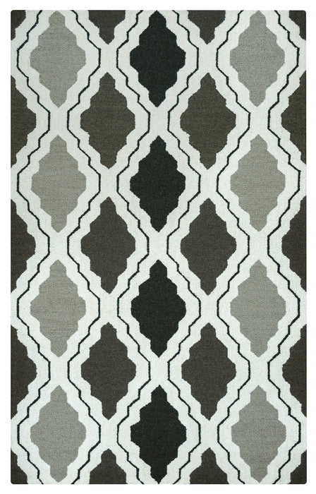 Rizzy Home Country CT2594 Black/Grey Trellis Area Rug