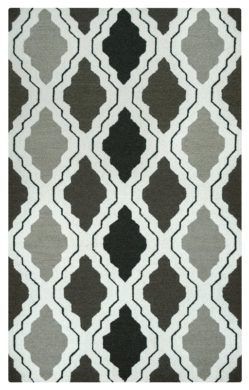 Rizzy Home Country CT2594 Black/Grey Trellis Area Rug