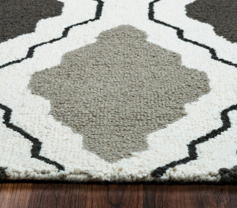 Rizzy Home Country CT2594 Black/Grey Trellis Area Rug