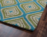 Rizzy Home Country CT3123 Green/Blue Trellis Area Rug