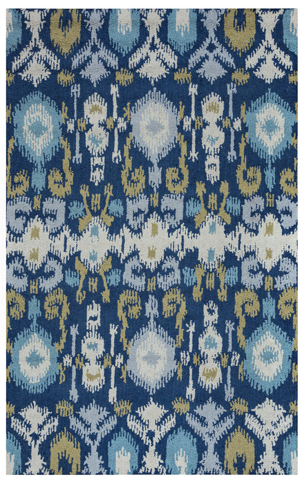Rizzy Home Country CT8225 Navy Ikat Area Rug