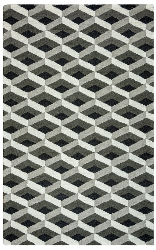 Rizzy Home Country CT8584 Gray Geometric Area Rug