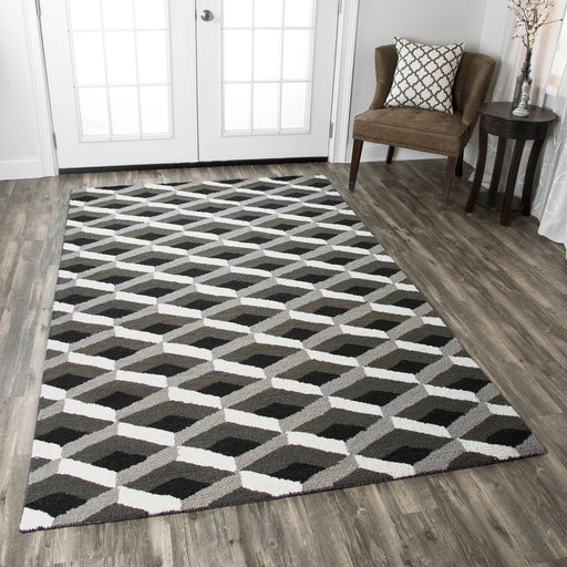 Rizzy Home Country CT8584 Gray Geometric Area Rug