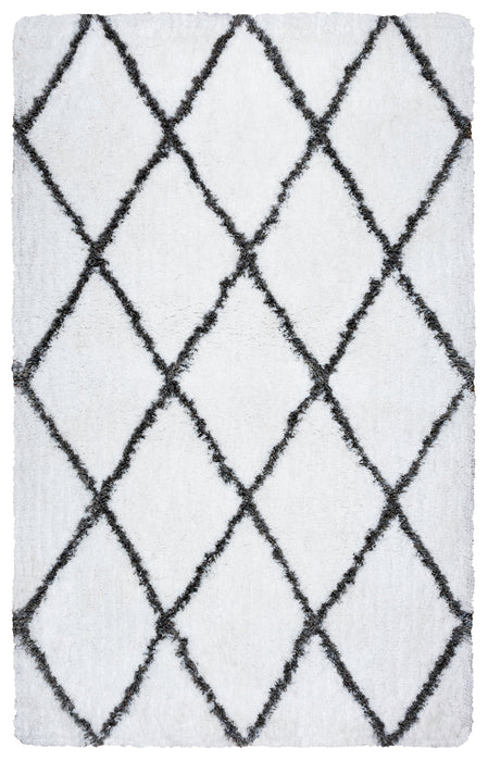 Rizzy Home Connex CX002A White Diamond Area Rug