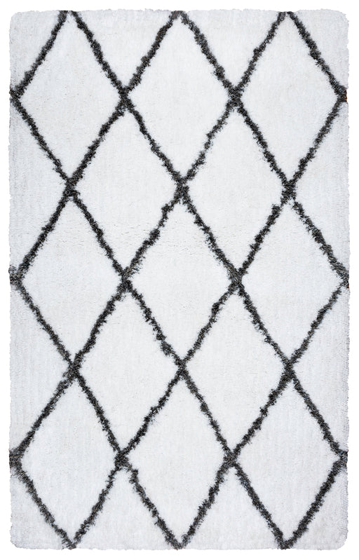 Rizzy Home Connex CX002A White Diamond Area Rug