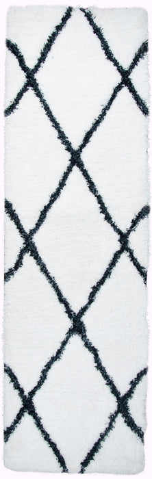 Rizzy Home Connex CX004A White Diamond Area Rug