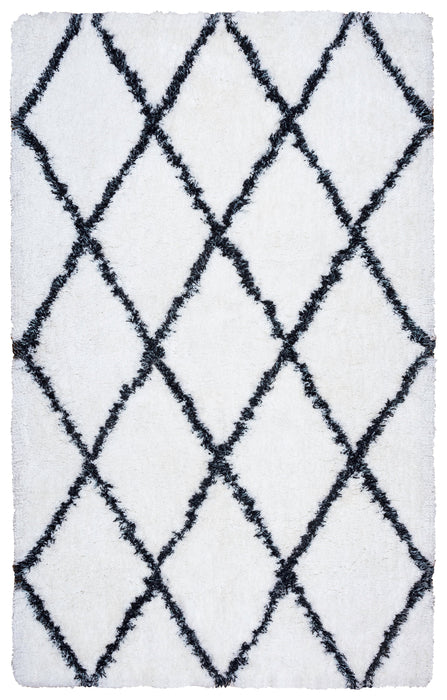 Rizzy Home Connex CX004A White Diamond Area Rug