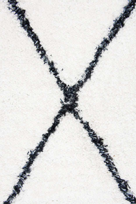 Rizzy Home Connex CX004A White Diamond Area Rug