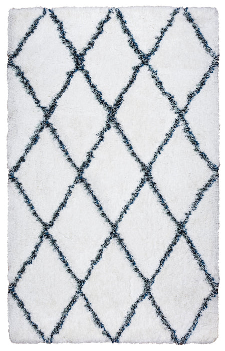 Rizzy Home Connex CX005A White Diamond Area Rug